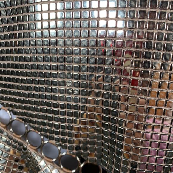 BURBERRY Size 0 Gold Beige Viscose Blend Disco Embellishment Mermaid Skirt - Picture 4 of 6